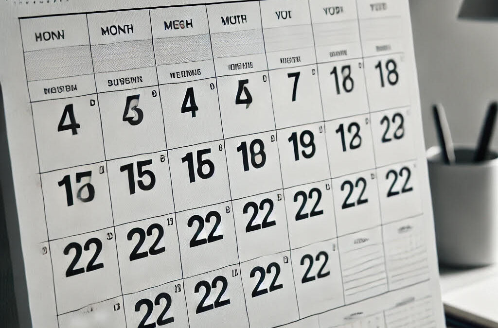 Kalender für 2025 ist online